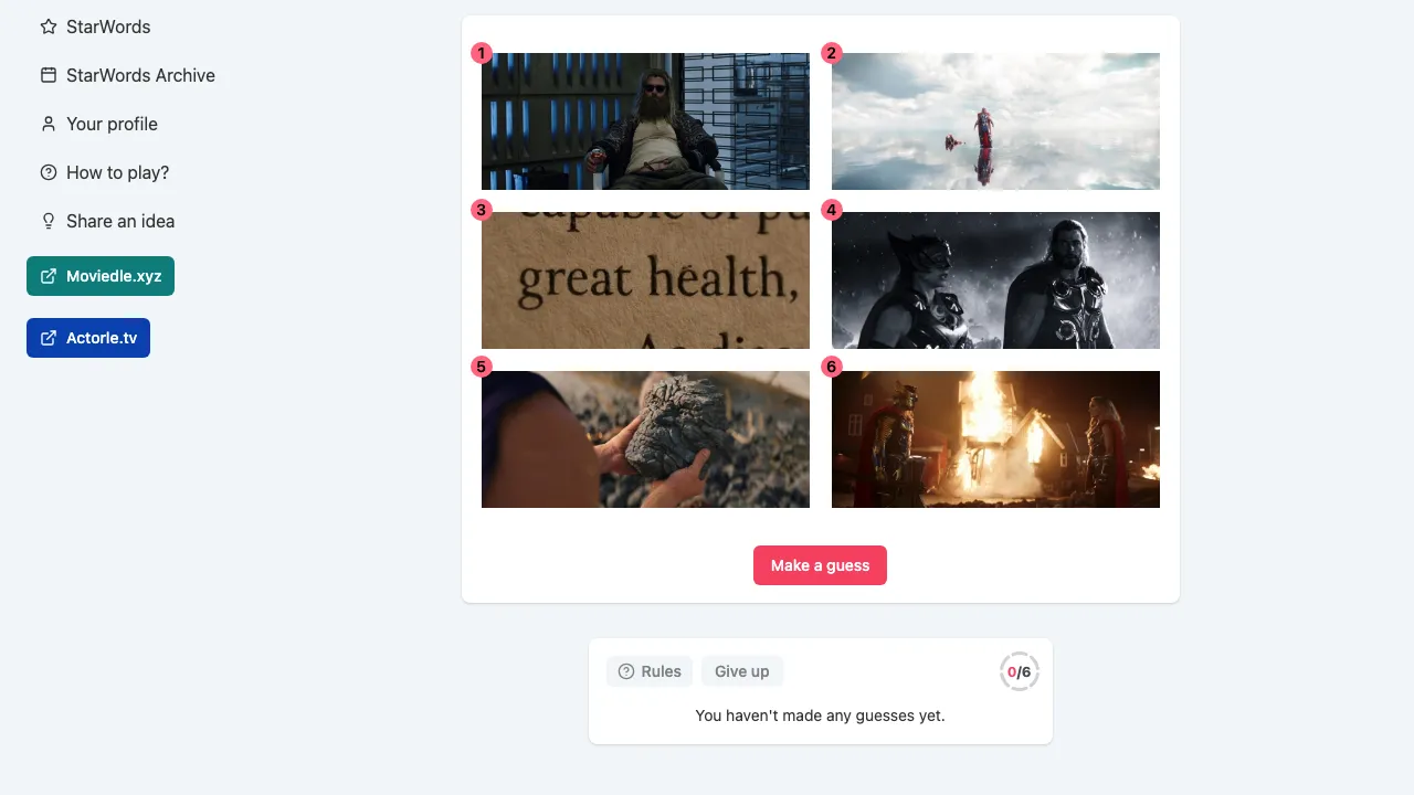 Actorle - Storyboard screenshot 1