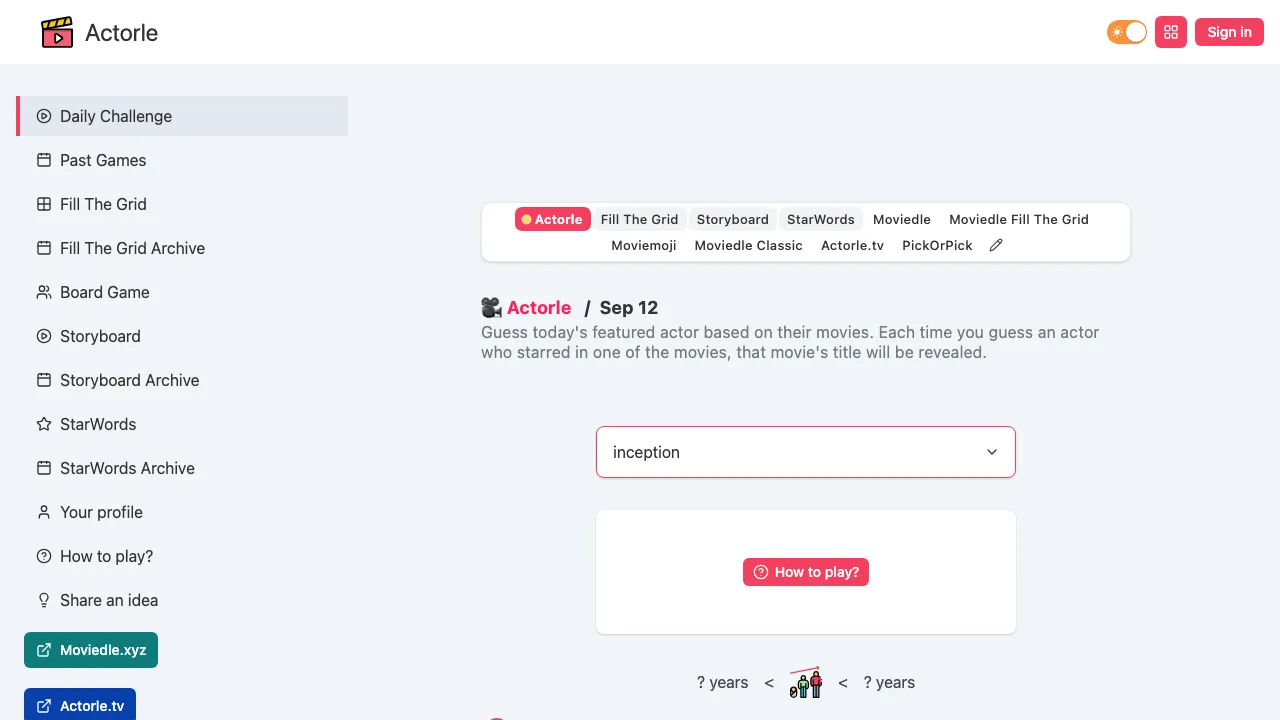 Actorle screenshot 1