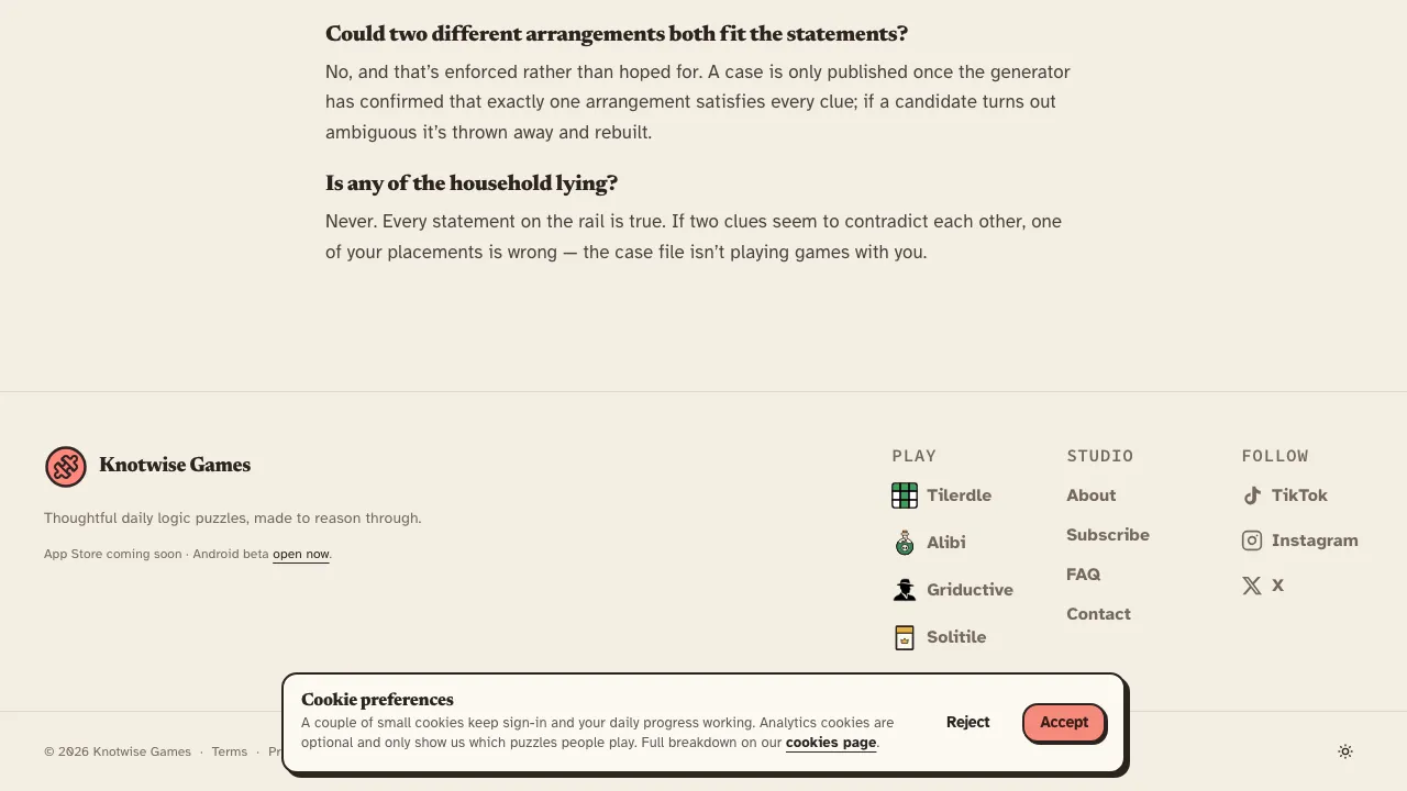 Alibi screenshot 1