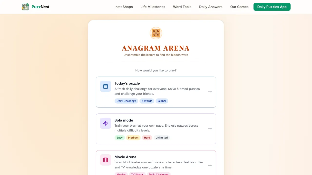 Anagram Arena screenshot 1