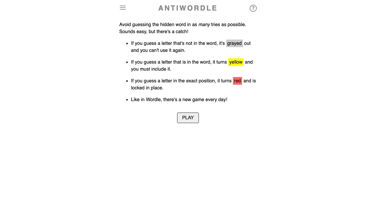 Antiwordle cover