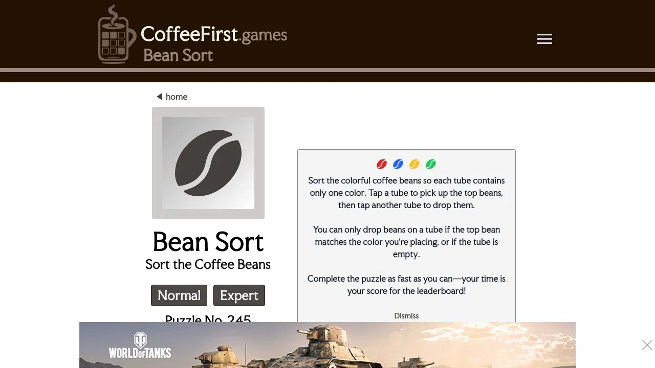 Bean Sort screenshot 1
