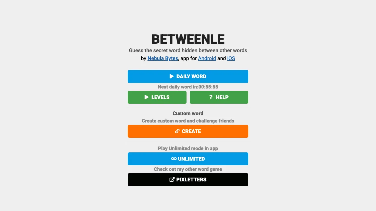Betweenle screenshot 1