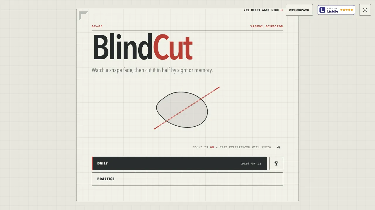 BlindCut cover