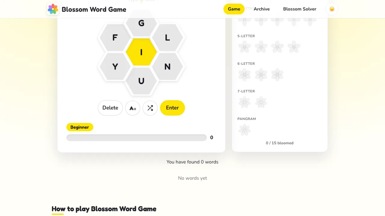 Blossom Word Game screenshot 2