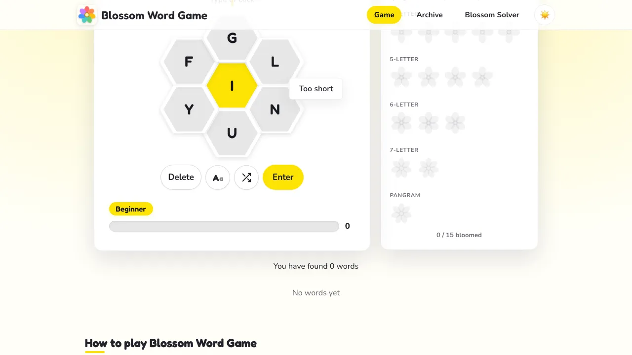 Blossom Word Game screenshot 3