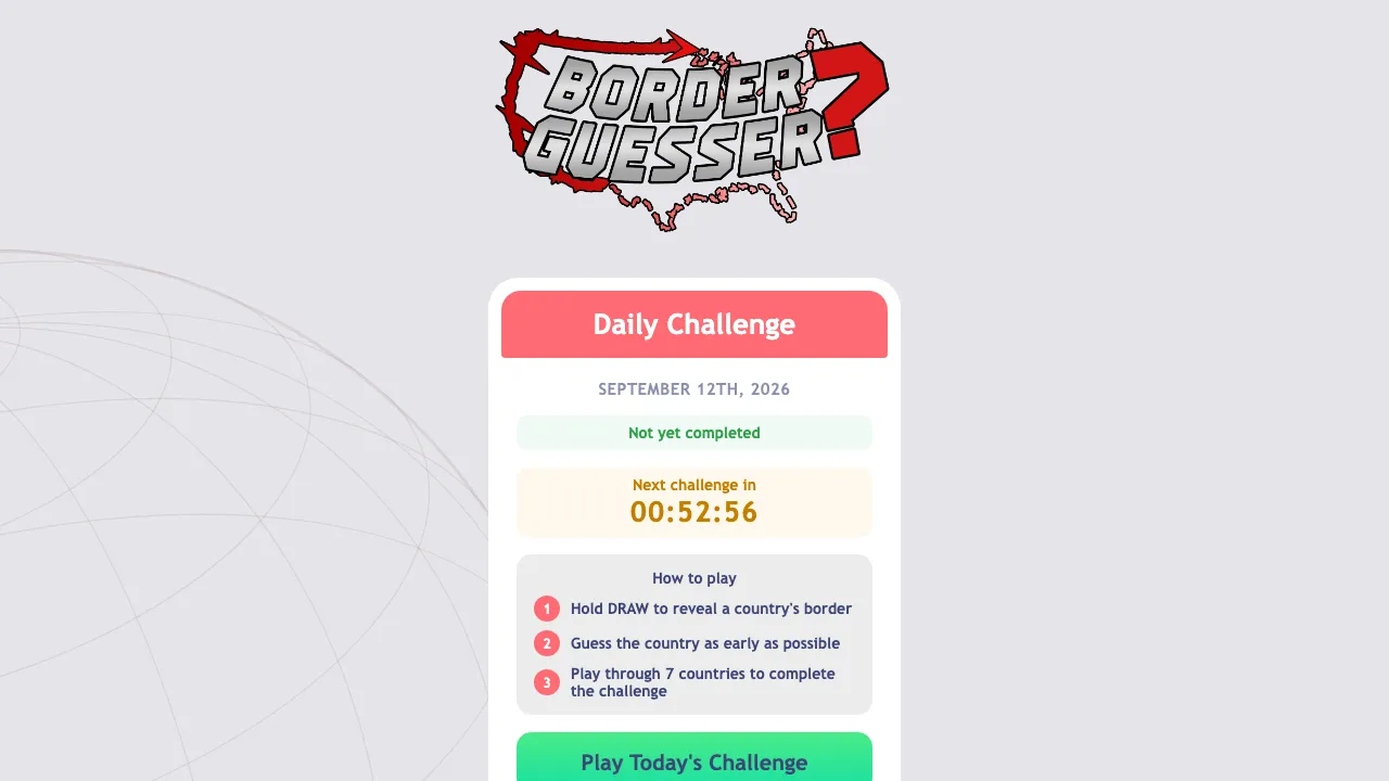 Border guesser cover