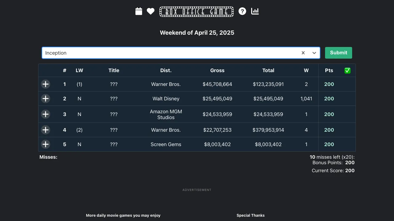 Box Office Game screenshot 1