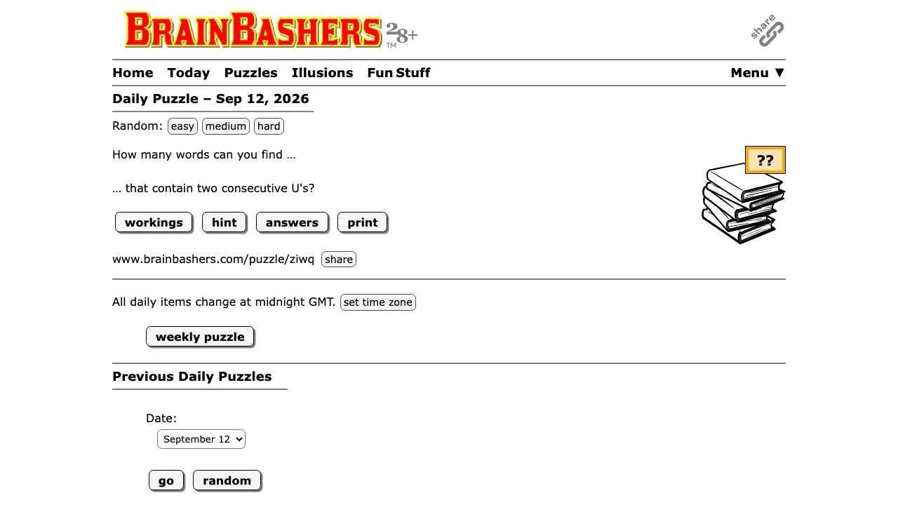 BrainBashers Daily Puzzle cover