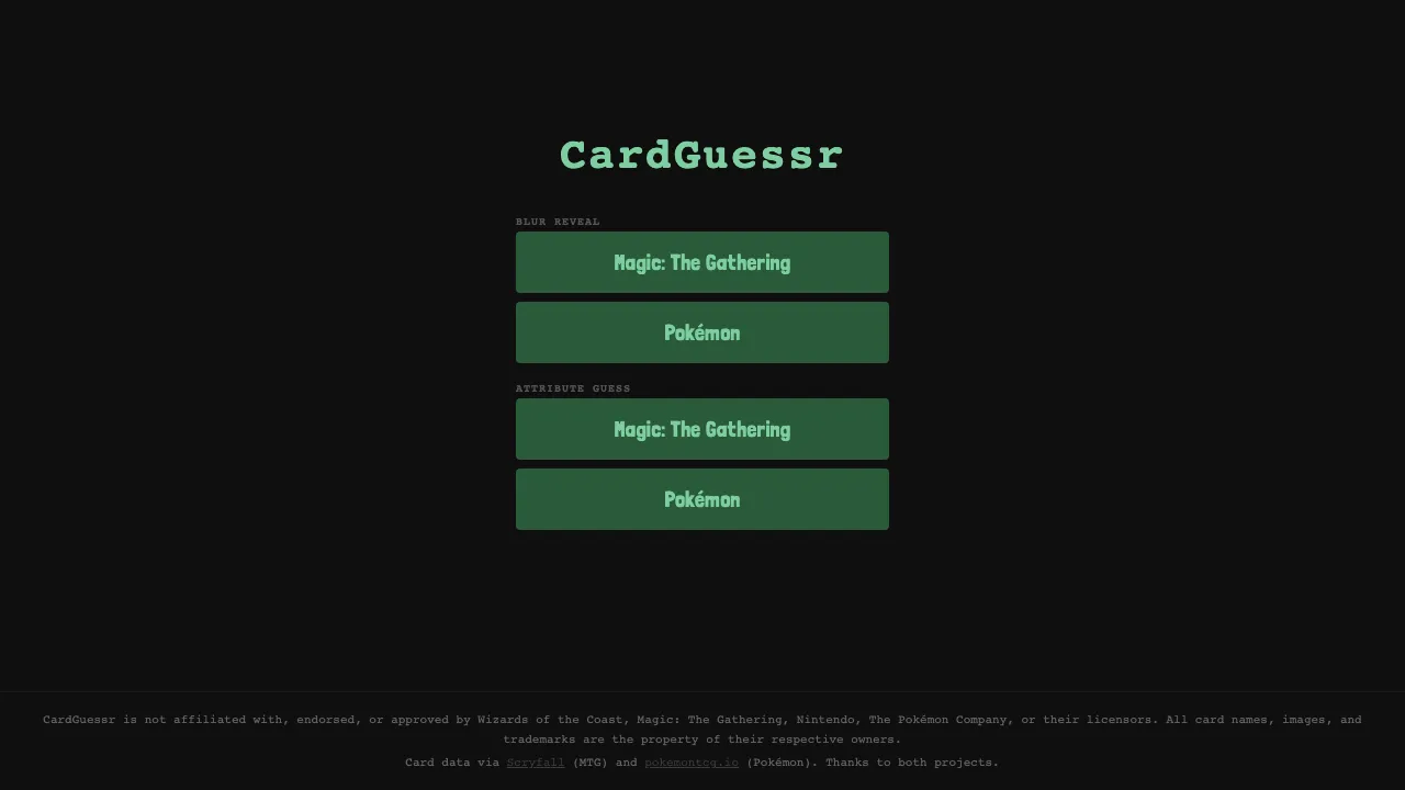CardGuessr cover