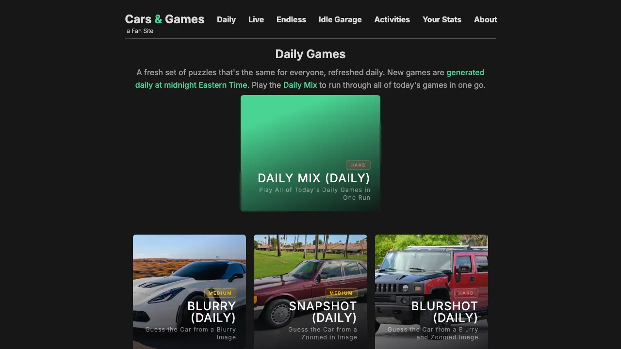 Cars and Games cover