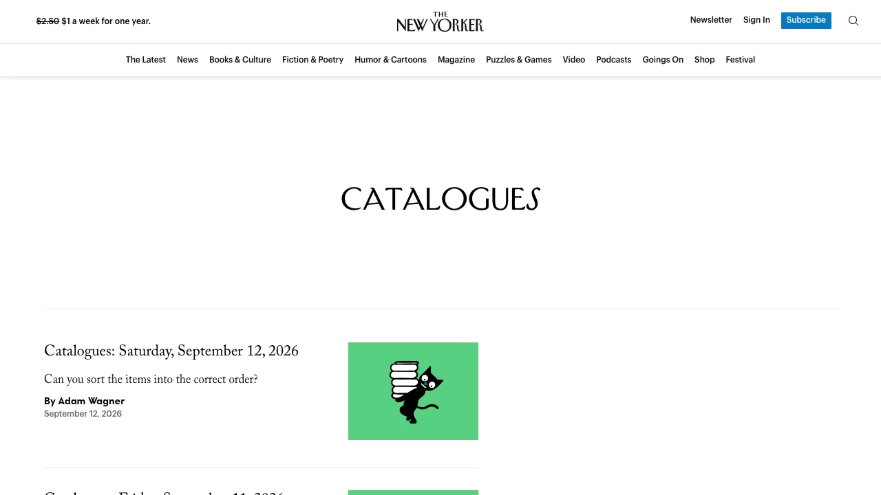 Catalogues cover