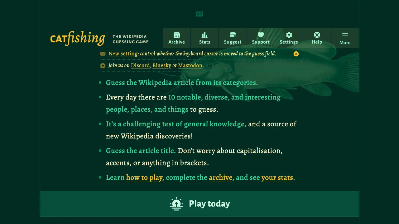 Catfishing cover
