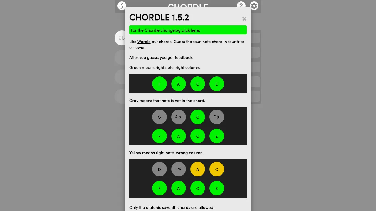 Chordle screenshot 1