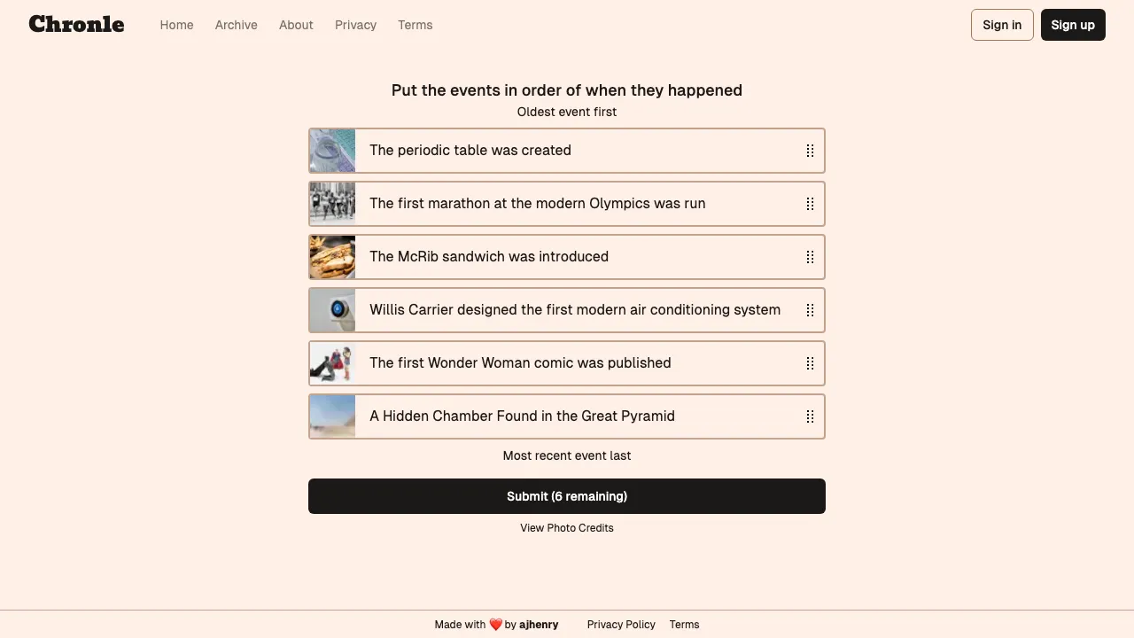 Chronle screenshot 1