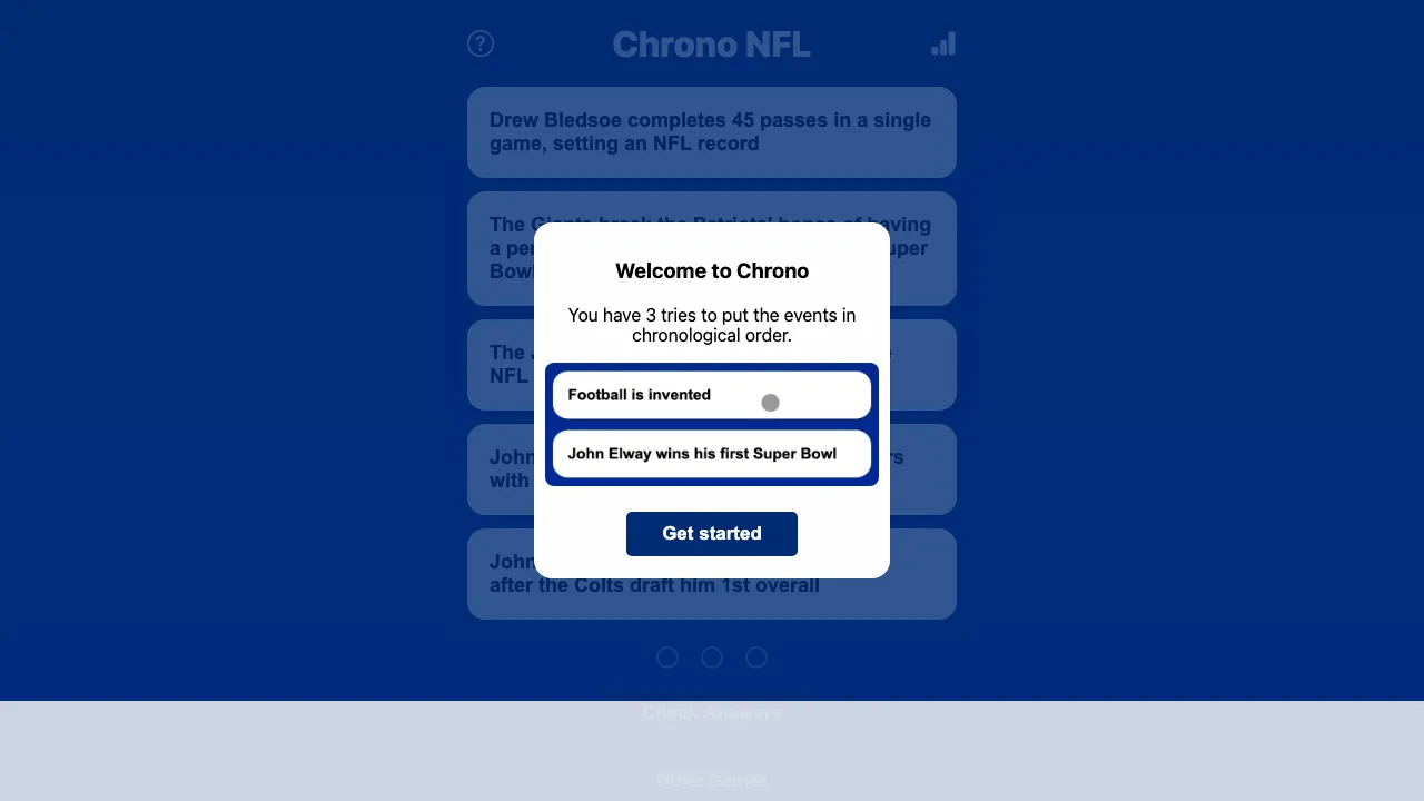 Chrono NFL screenshot 2