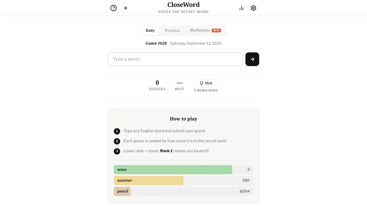 CloseWord screenshot 1