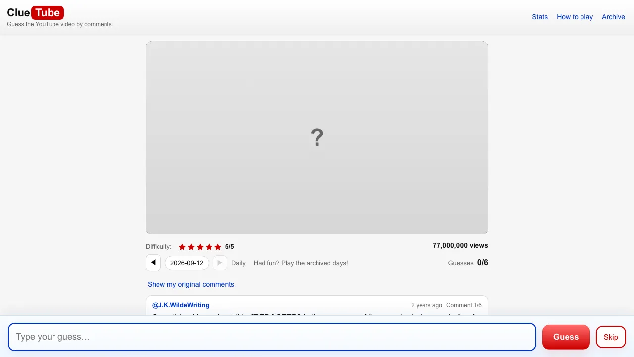 Clue Tube screenshot 1
