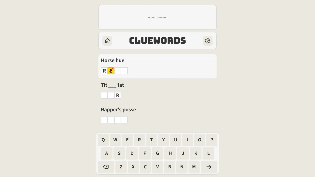 Cluewords screenshot 1