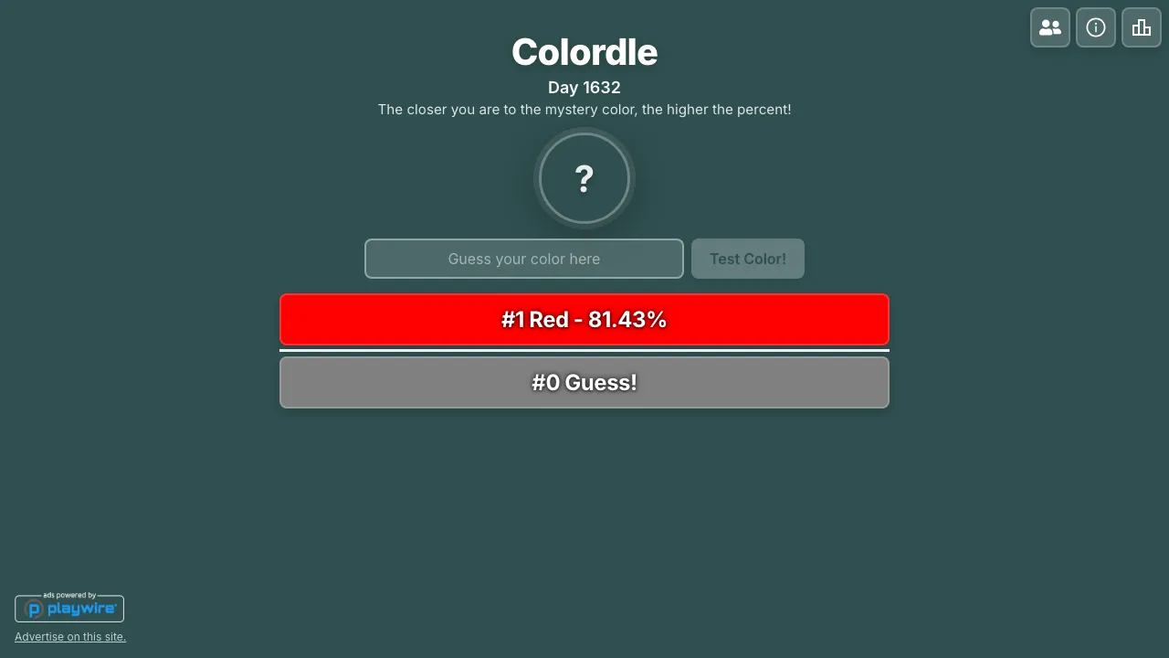 Colordle screenshot 1