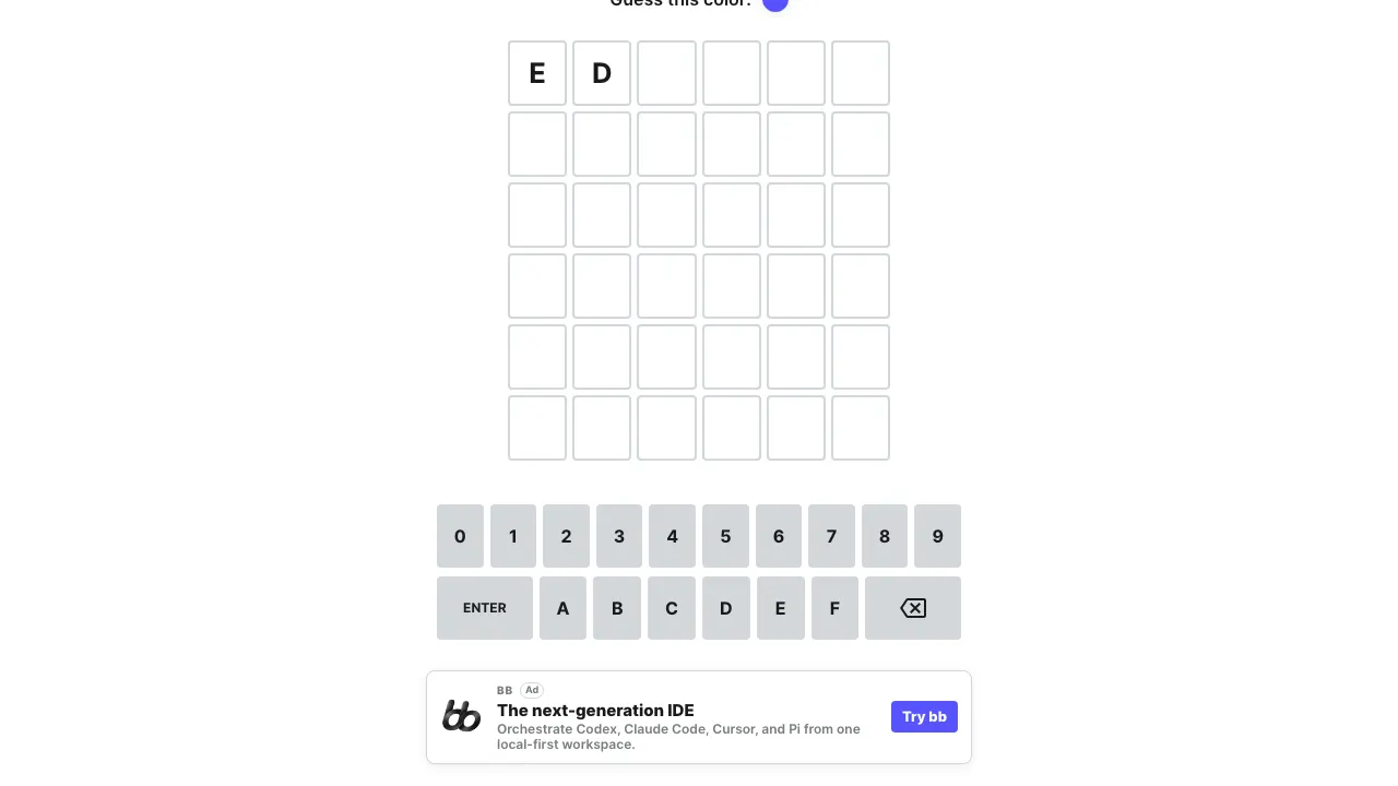 Colordle screenshot 1