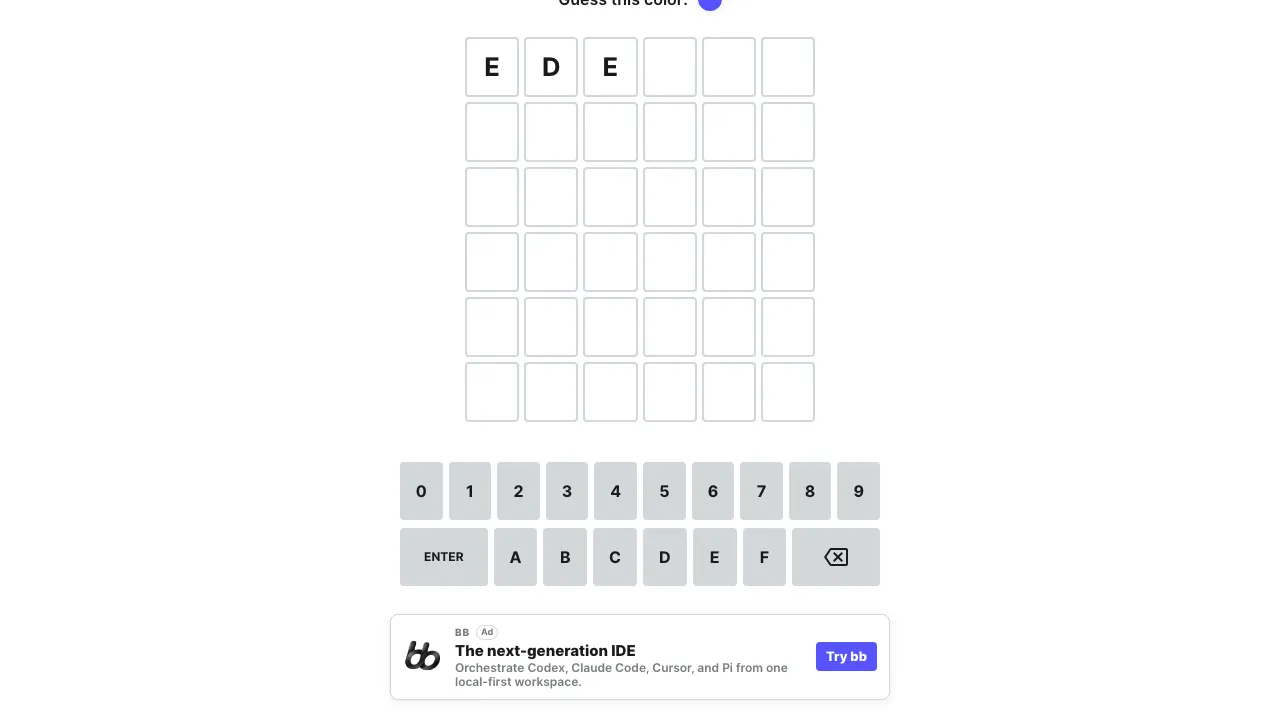 Colordle screenshot 2