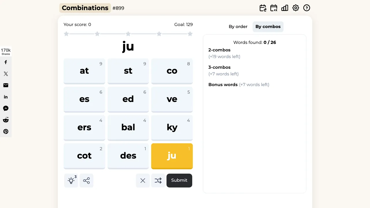 Combinations screenshot 3