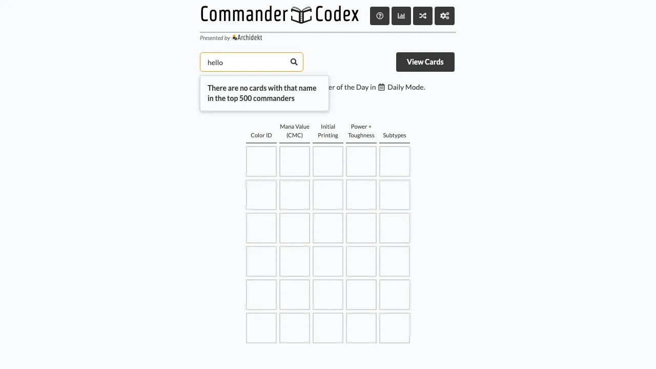 Commander Codex screenshot 1