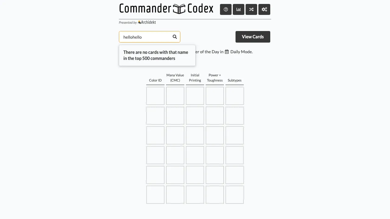 Commander Codex screenshot 2