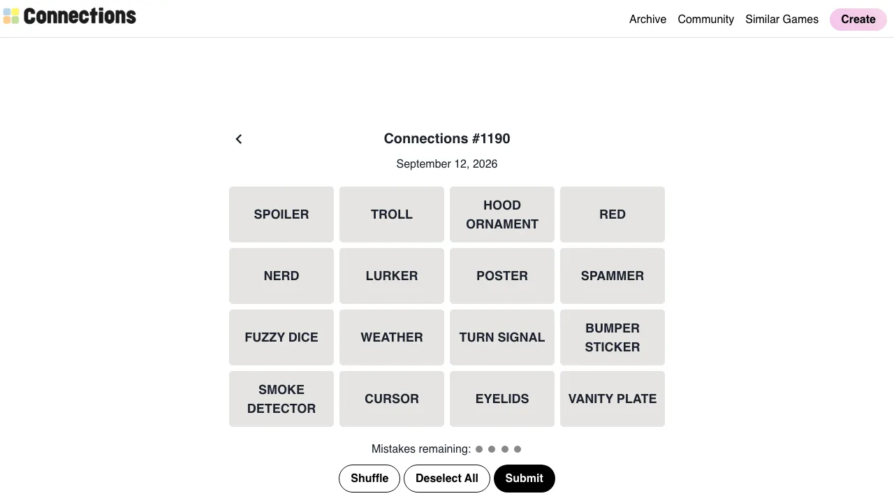 Connections Game screenshot 1