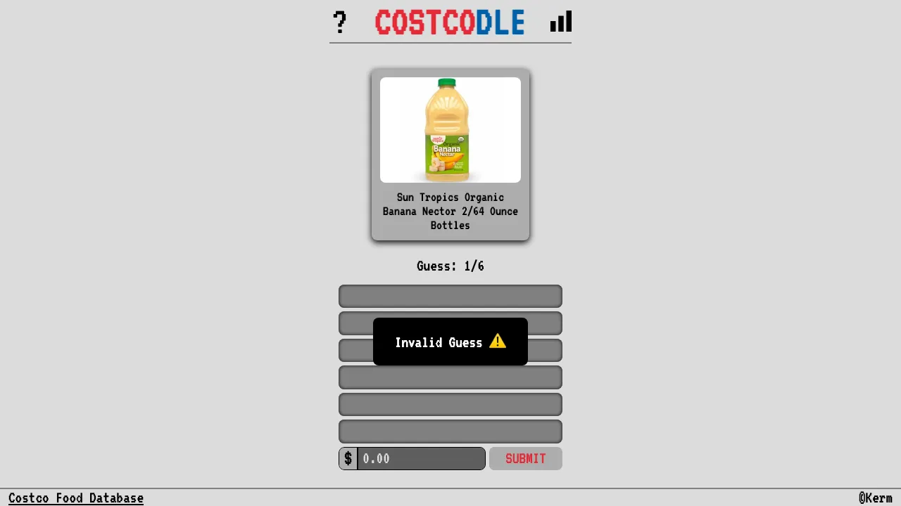 Costcodle screenshot 1