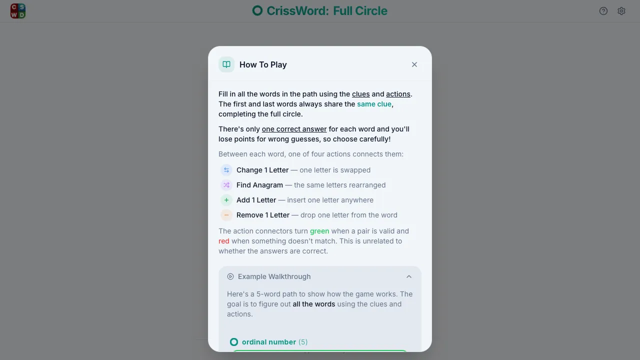 CrissWord Full Circle screenshot 1
