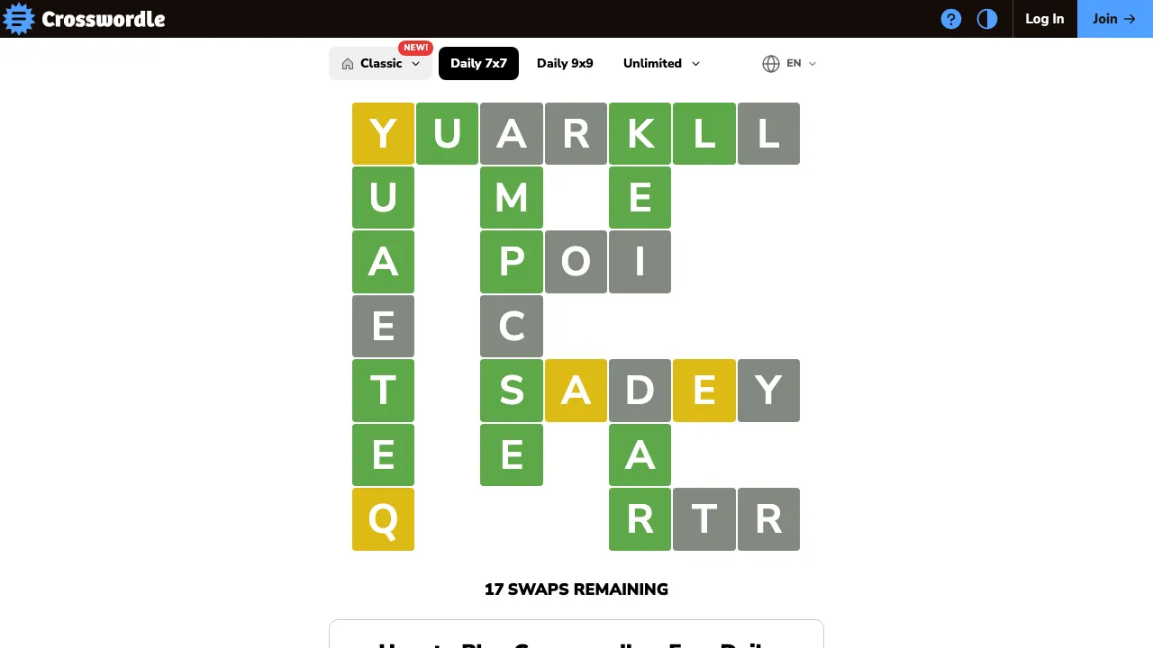 crosswordle.com screenshot 1