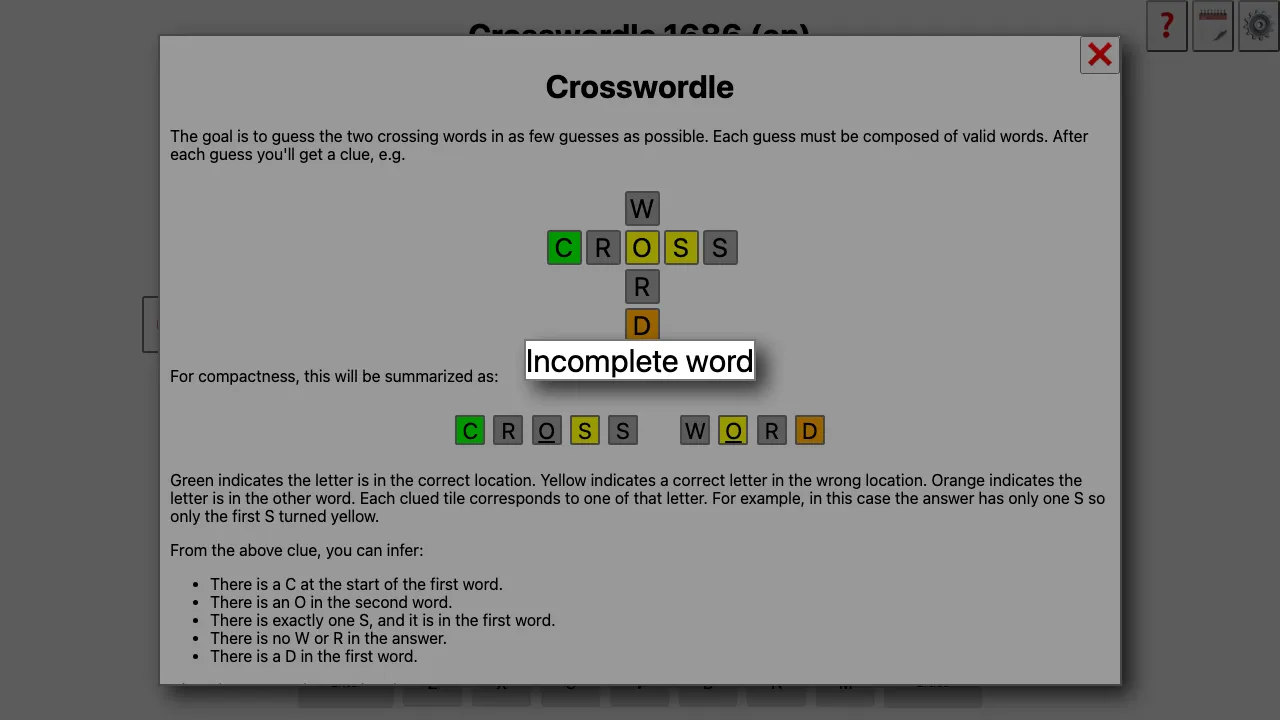Crosswordle screenshot 2