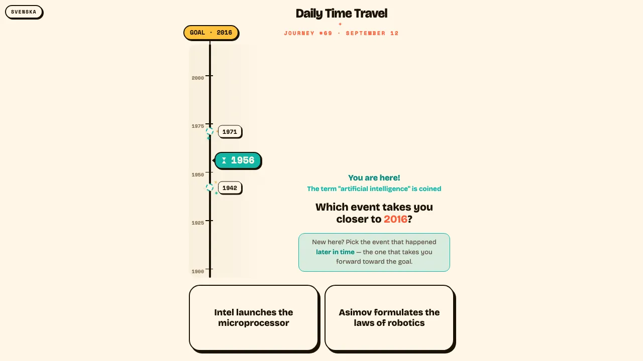 Daily Time Travel screenshot 1