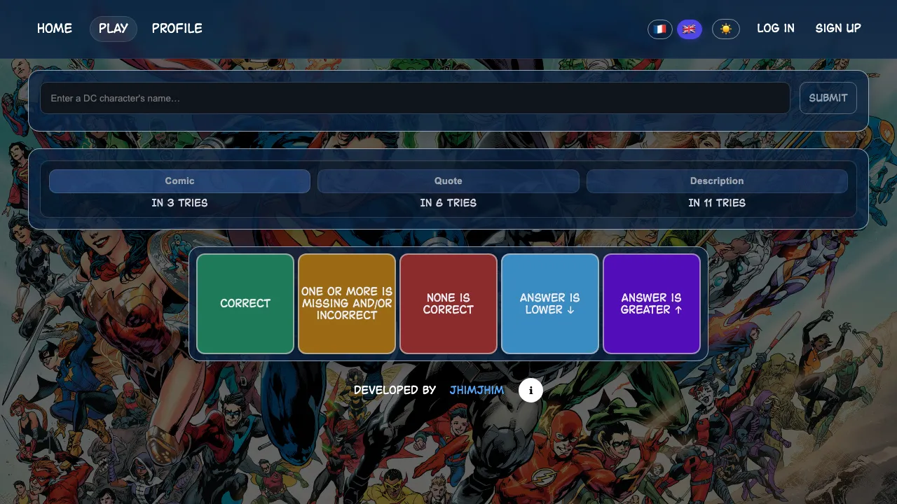 DCdle screenshot 1