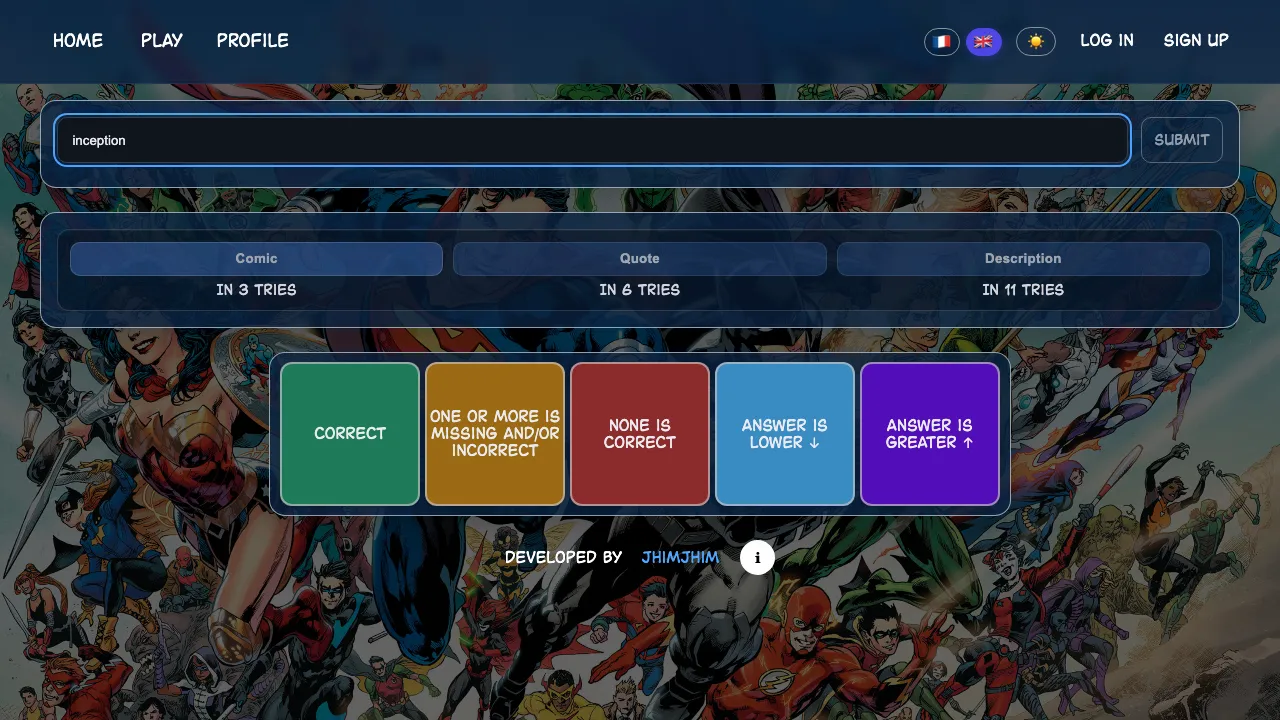 DCdle screenshot 2