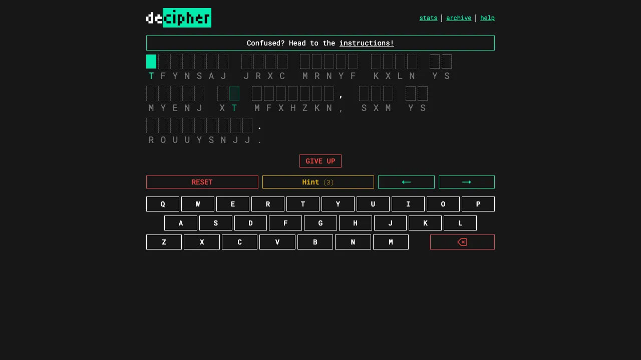 Decipher cover