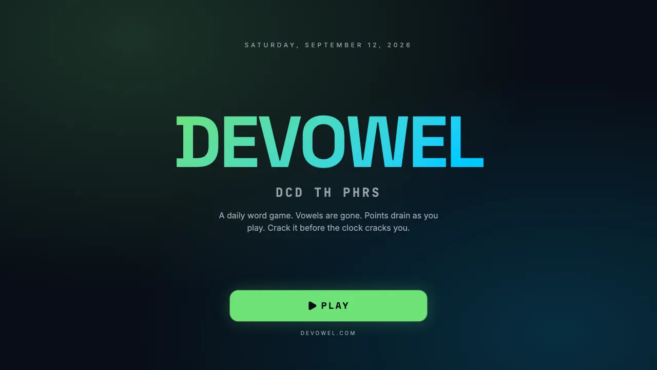 Devowel cover