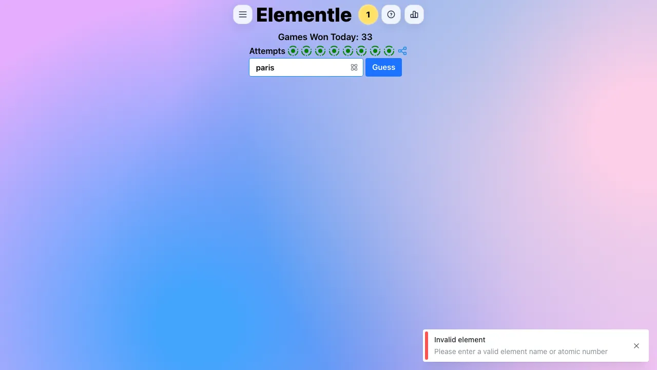 Elementle IO screenshot 1