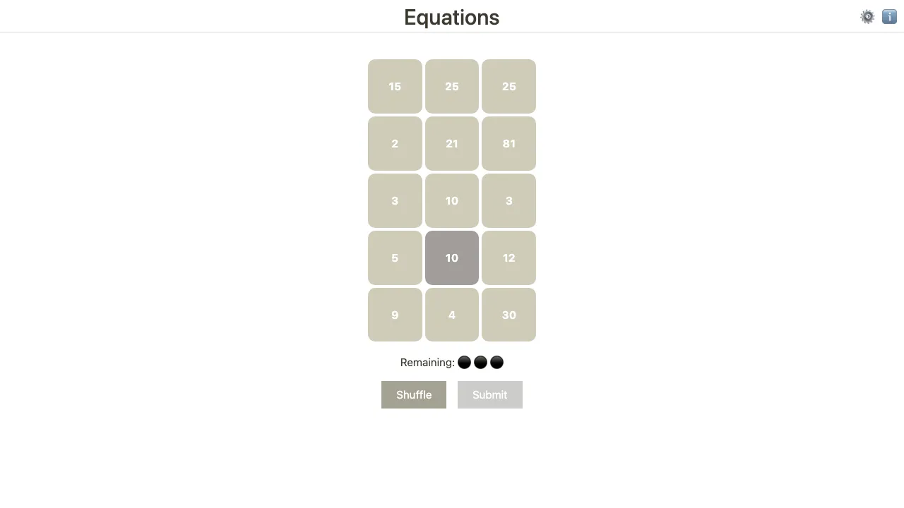 Equations screenshot 1