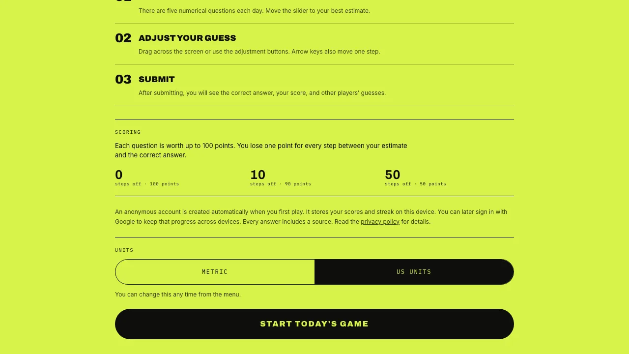 Estimatle screenshot 1