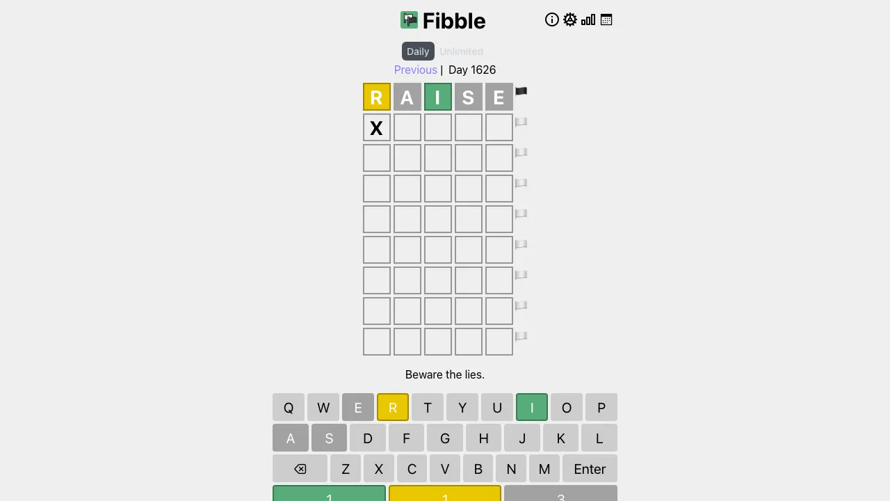 Fibble screenshot 1