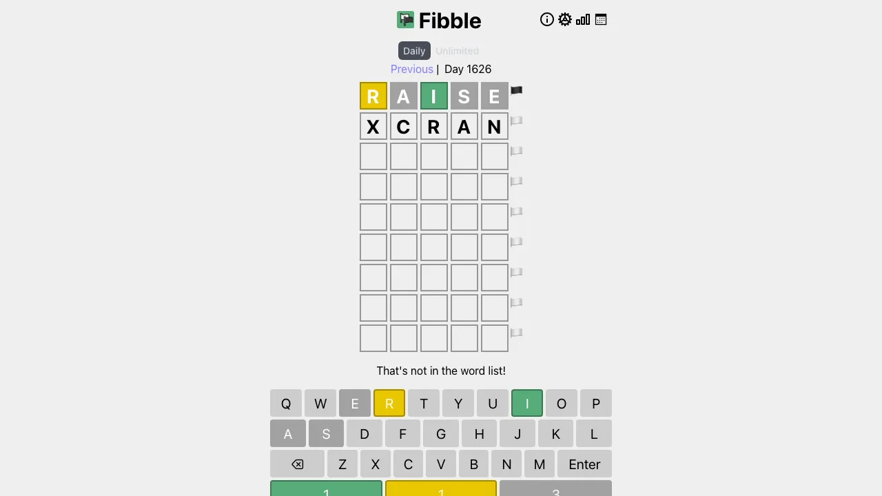 Fibble screenshot 2