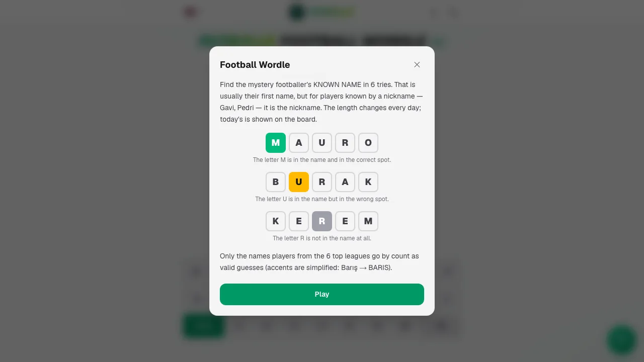 Football Wordle screenshot 1