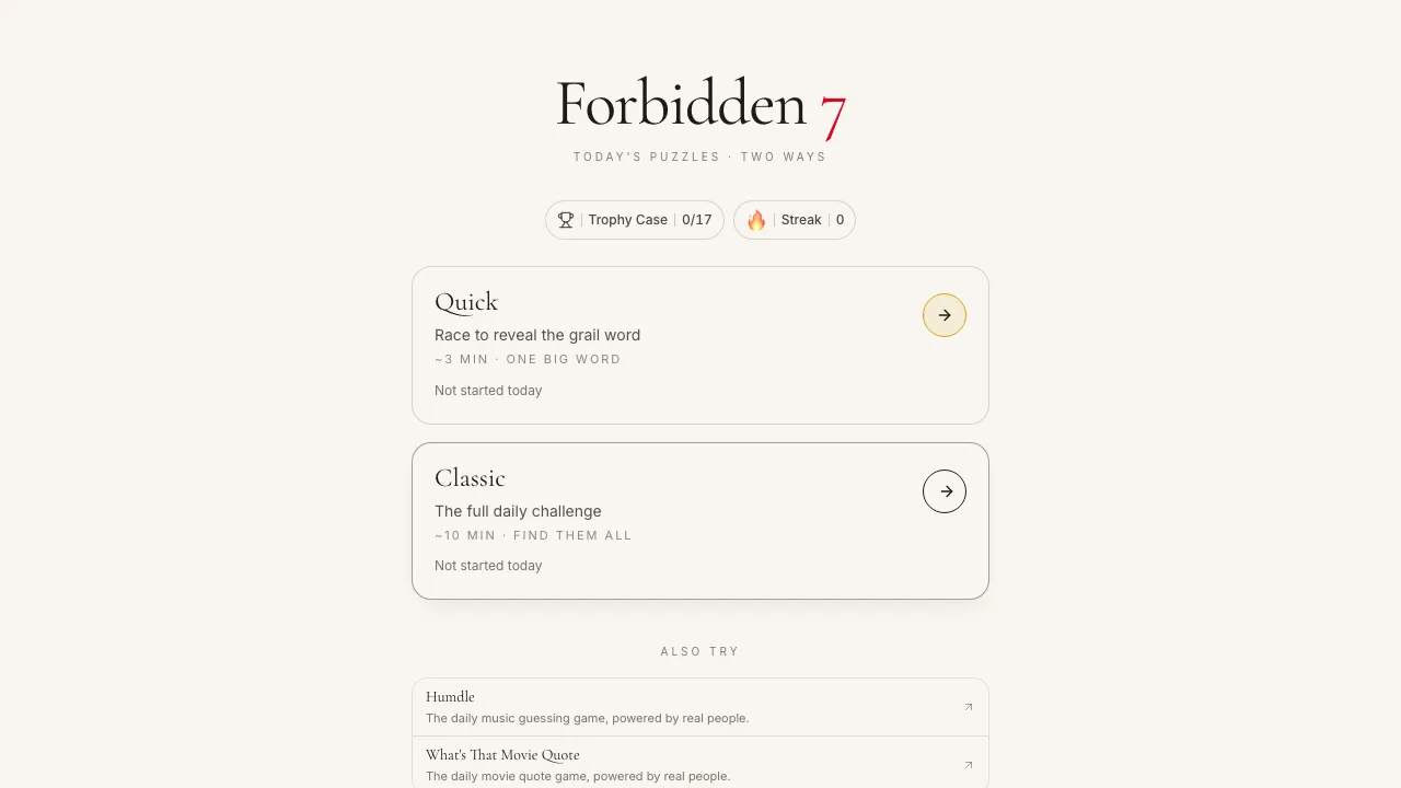 Forbidden 7 screenshot 1
