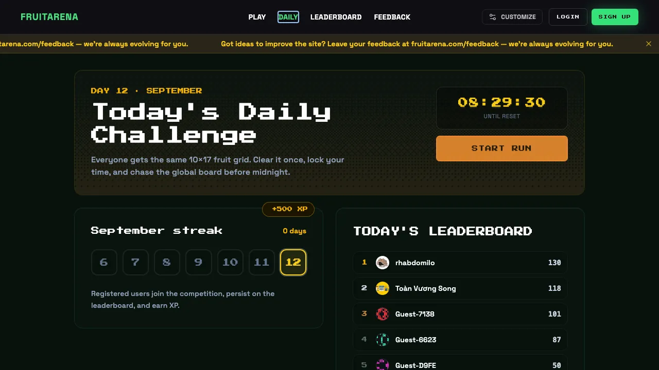 Fruitarena Daily screenshot 2