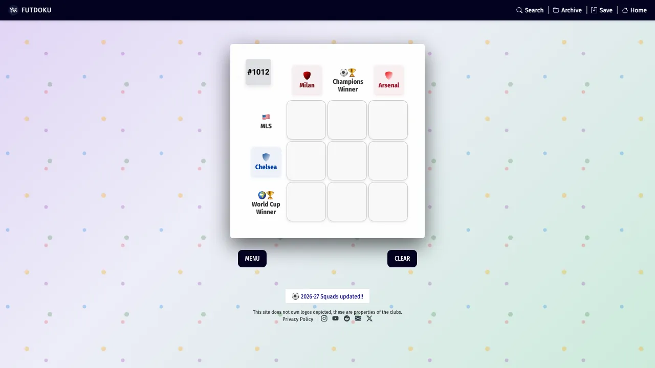 Futdoku screenshot 1