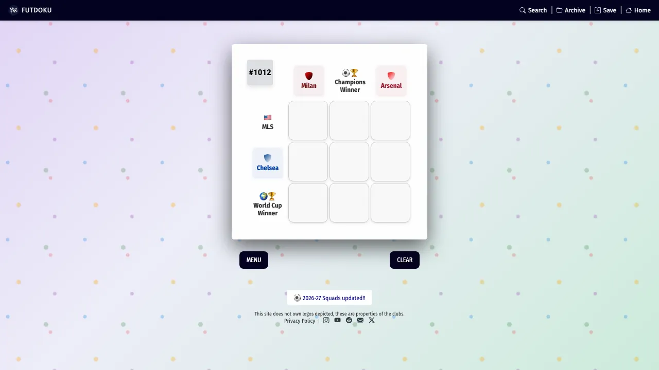 Futdoku screenshot 2
