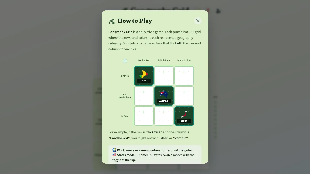 Geo Grid cover